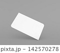 Blank rectangular card tilting on a gray background 142570278