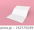 Blank greeting card on a pink background 142570289