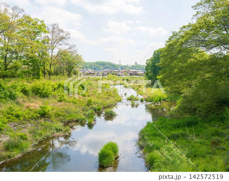 川のある風景 142572519