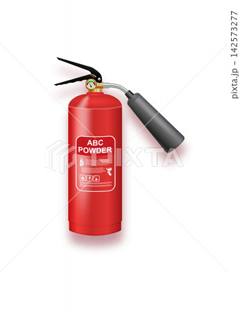 ABC Dry Powder Fire Extinguisher Realistic Safety Equipment. Essential firefighting tools and emergency protection gear shown in detailed vector format. ABC Dry Powder Fire Extinguisher Realistic Safety Equipment. Essential firefighting tools and emergency protection gear shown in detailed vector format. 142573277