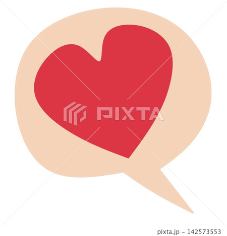 heart with a speech bubble 142573553