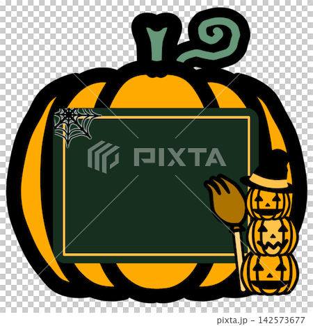 かわいいハロウィンのメッセージボード 142573677