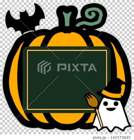 かわいいハロウィンのメッセージボード 142573685