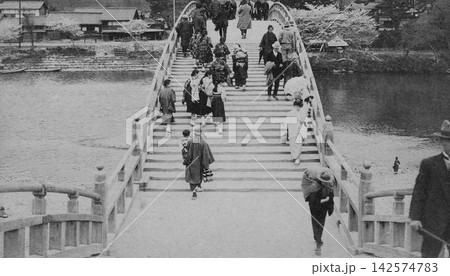 古写真 1918-1933年 山口県岩国市 錦帯橋 古写真 1918-1933年 山口県岩国市 錦帯橋 142574783