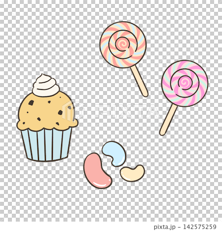 Simple hand-drawn sweets Simple hand-drawn sweets 142575259