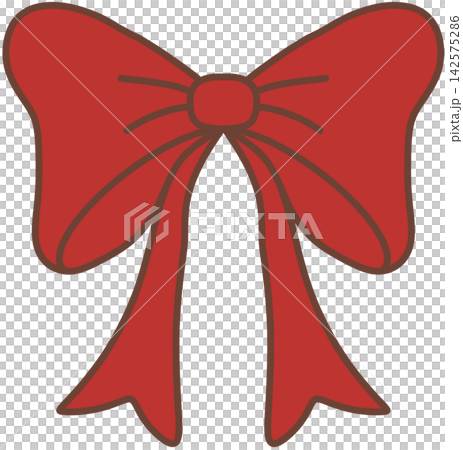 Large red ribbon bow Large red ribbon bow 142575286