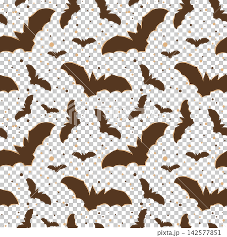 Seamless Pattern Cute Halloween Flying Bats Hand Painted Digital Watercolor PNG Transparent Background Seamless Pattern Cute Halloween Flying Bats Hand Painted Digital Watercolor PNG Transparent Background 142577851