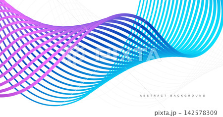 White abstract background with gradient wave. Vibrant curved wavy lines. Flowing wave line art. Dynamic stripes. Suit for poster, cover, banner, booklet, brochure, website, flyer White abstract background with gradient wave. Vibrant curved wavy lines. Flowing wave line art. Dynamic stripes. Suit for poster, cover, banner, booklet, brochure, website, flyer 142578309