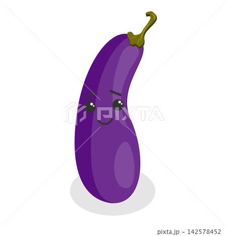 3D Isometric Flat Vector Illustration of Vegetables, Collection Of Comical Cartoon Characters. Item 3 142578452