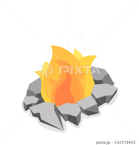 3D Isometric Flat Vector Set of Bonfires, Wooden Boards Used For Nighttime Outdoor Bonfire With Flaming Logs And Coals. Item 6 3D Isometric Flat Vector Set of Bonfires, Wooden Boards Used For Nighttime Outdoor Bonfire With Flaming Logs And Coals. Item 6 142578453