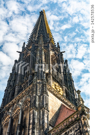 St Lamberti Tower with Anabaptist Cages in Munster 142578536