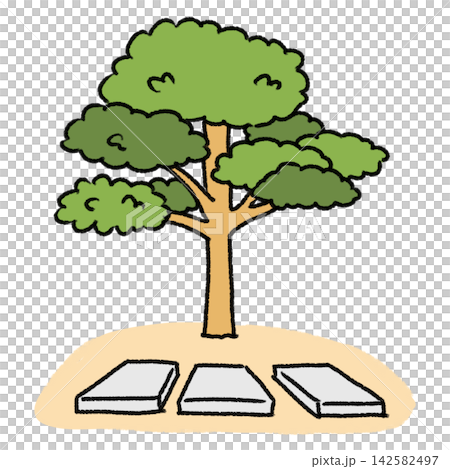 Simple illustration of a tree layer 142582497