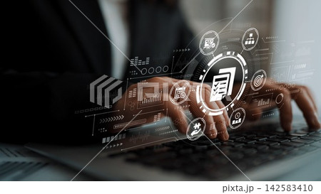 Hands on Keyboard with Digital Interface Representing Business Data Analytics and Financial Reports in Modern Workspace Setting. Entropy Hands on Keyboard with Digital Interface Representing Business Data Analytics and Financial Reports in Modern Workspace Setting. Entropy 142583410