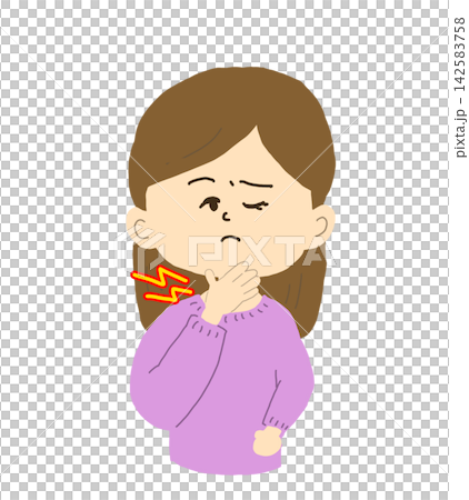 喉が痛い女性は今すぐ休みたい 142583758