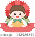 カーネーションに囲まれた女の子 142586259
