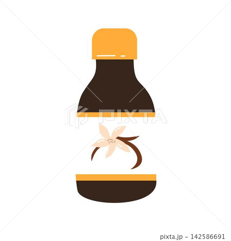 vanilla extract flavor food illustration 142586691