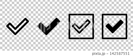 A set of simple checkmark icons A set of simple checkmark icons 142587551