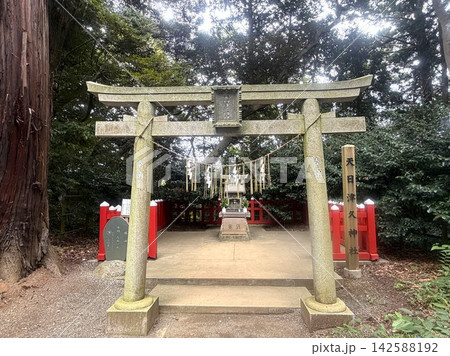 天日津久神社の鳥居と社殿｜千葉県成田市 142588192