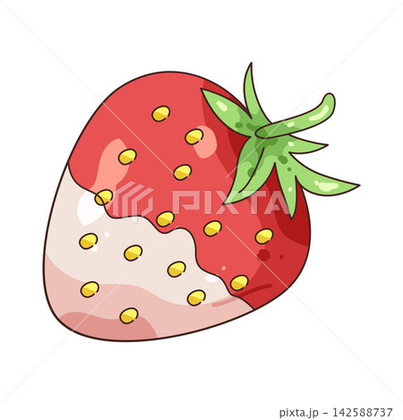 Illustration of strawberry ripening 142588737