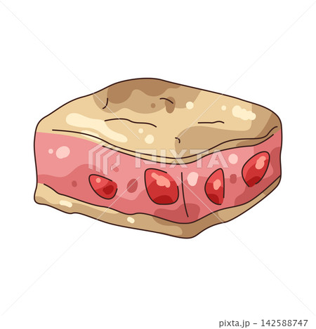 Illustration of strawberry shortcake Illustration of strawberry shortcake 142588747