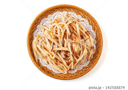 shredded Chinese Flatbread Strips, Traditional Chao Bing Ingredients 142588874