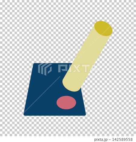 用於在文件上蓋章以簽署合約的圖標 用於在文件上蓋章以簽署合約的圖標 142589558