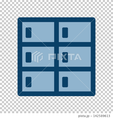 Delivery box and locker icon 142589613