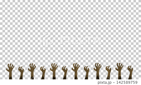 Halloween horror hand illustration background material Halloween horror hand illustration background material 142589759