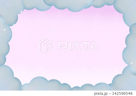雲のイラスト 囲み背景 雲のイラスト 囲み背景 142590546