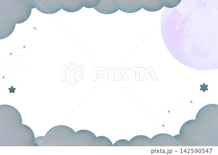 雲のイラスト 囲み背景 雲のイラスト 囲み背景 142590547