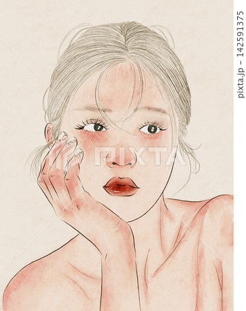 portrait of a beautiful girl 142591375