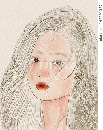 portrait of a beautiful girl 142591377