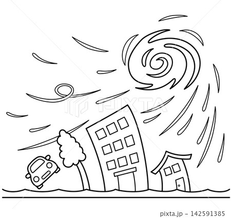 台風のアイコン 142591385