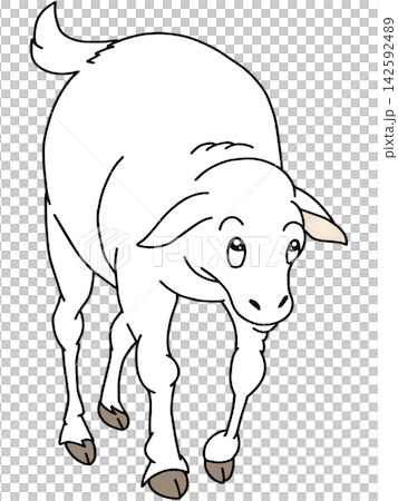 手繪動物插畫☆綿羊 142592489