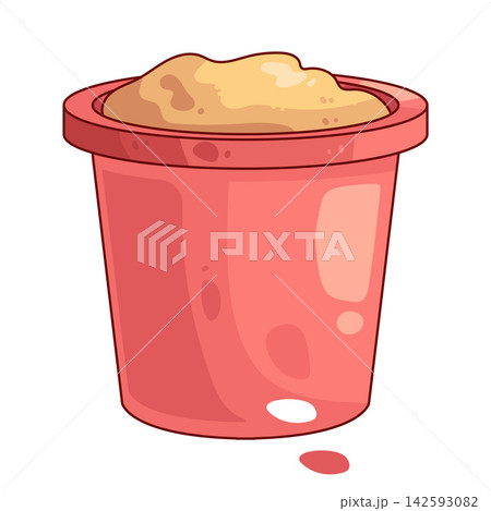 Illustration of Sand bucket Illustration of Sand bucket 142593082
