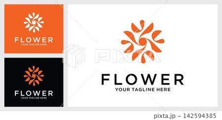 Flower vector logo design template Flower vector logo design template 142594385