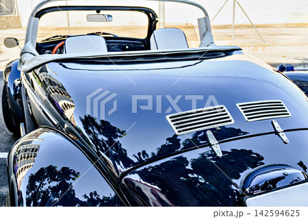 Details of an old, classic car, retro vehicle. Details of an old, classic car, retro vehicle. 142594625