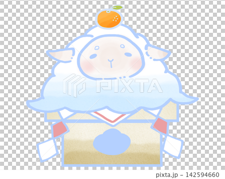 Kagami Mochi (New Year's Rice Cake) - Year of the Sheep Version Kagami Mochi (New Year's Rice Cake) - Year of the Sheep Version 142594660