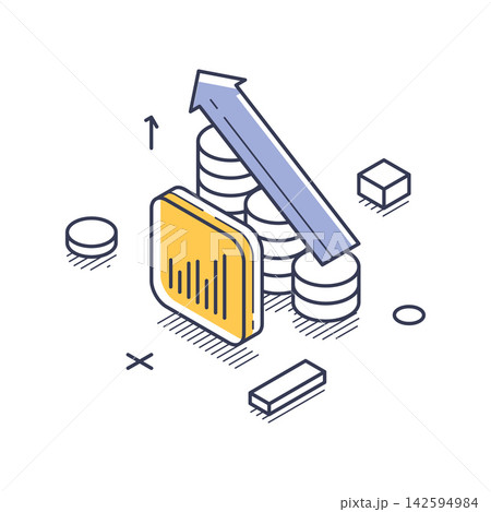 Financial Profit Growth And Investment Data Analysis With Bar Chart Isometric Vector Illustration Financial Profit Growth And Investment Data Analysis With Bar Chart Isometric Vector Illustration 142594984