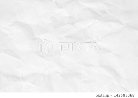 White crumpled paper texture background, wrinkled empty paper pattern with copy space for text 142595369