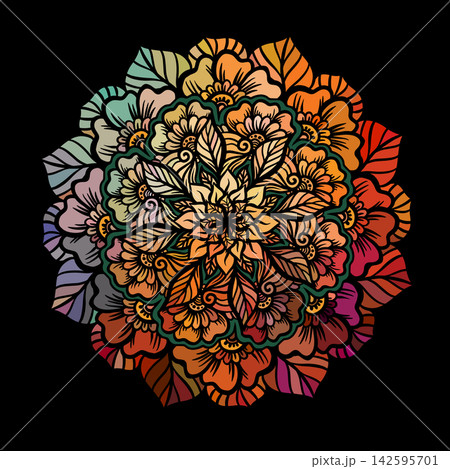 Decorative mandala ornament Decorative mandala ornament 142595701