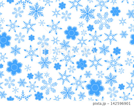 雪の結晶のシームレスな背景 142596901