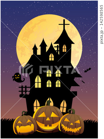 秋のハロウィン背景 142598565