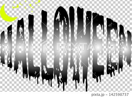 Halloween - ハロウィンHalloweenの文字の、よく目立つロゴマーク 142598737