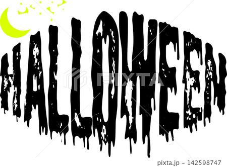 Halloween - ハロウィンHalloweenの文字の、よく目立つロゴマーク 142598747