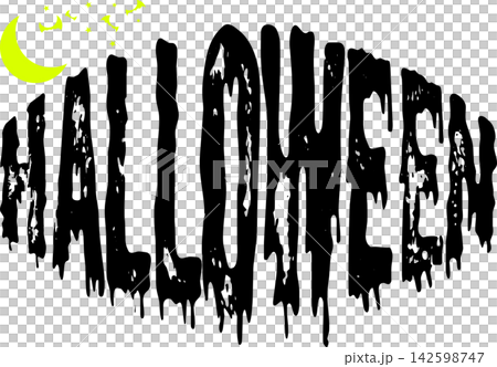 Halloween - ハロウィンHalloweenの文字の、よく目立つロゴマーク 142598747
