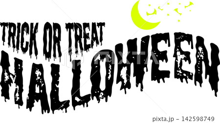 Halloween - ハロウィンHalloweenの文字の、よく目立つロゴマーク 142598749
