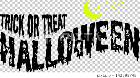 Halloween - ハロウィンHalloweenの文字の、よく目立つロゴマーク 142598749