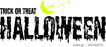 Halloween - ハロウィンHalloweenの文字の、よく目立つロゴマーク 142598753