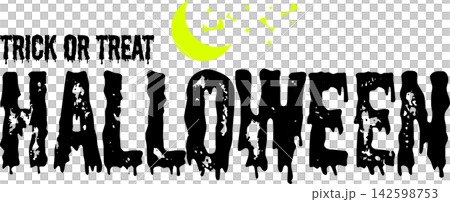 Halloween - ハロウィンHalloweenの文字の、よく目立つロゴマーク 142598753